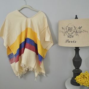 Vintage Poncho, western trend sleeveless
